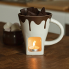 Chocolade Fondue Mok - Inclusief 2 Vorken & Kaars -  200 ml - Fondue mok - Unieke mok