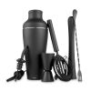 Cocktail Shaker Set - 8 Delige Set - 700ml - Luxe Cadeauverpakking - Mat Zwarte Afwerking - Cocktail Set