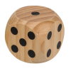 Houten dobbelsteen - 6 x 6 cm - Grote dobbelsteen - Dobbelsteen kinderen