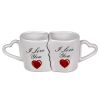 I Love You Double Mok - Romantisch Koffiegenot - Hartvormige Oren & Liefdevol Design - Liefdesmok - Perfecte Valentijnscadeau Dubbele Mok