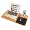 Lap Desk Lapzer - Bamboe - Stand met Telefoonhouder - Muismat - Ventilatiegaten - Origineel - 60 x 31 x 2cm - Laptop Standaard