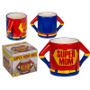 Super pap/mam mok - Twee verschillende stylen - 18 x 11 cm - Mok super papa - Super mama mok - Super dad mok - Super mom mok