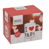 I love papa mok, i love mama mok - Leuk voor vaderdag/moederdag - Wit - Mok met hart - Witte mok met hart