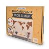 Wereldkaart prikbord - puzzel