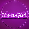 Raam- Deur cirkel it's a girl verlicht