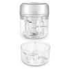 Mini Food Processor – Oplaadbaar – Draagbaar – Incl. 2 kopjes (200 & 300ml) – Incl. Mesjes -  Hakmolen - Keukenmachine