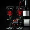 Geniet van wijn in bloei met onze wijnglazen in de vorm van een roos!