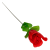 Roos met rode G-string - Één maat string - Rose with red G-string