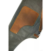 Schort van canvas met leer