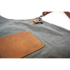 Schort van canvas met leer