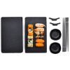 Sushi set - Voor 2 personen - Incl. stokjes & borden - Geniet van authentieke sushi-ervaring - Zwart - Sushi accessoires - Sushi servies