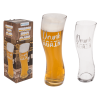 Wiebelig bier glas - Perfect cadeau voor de bierliefhebber - 'Drunk again' bedrukking - Originele bierglazen - Bierglas grappig