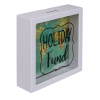 Witte Plastic Spaarpot, Vakantie Fonds - Doorzichtig - Compact formaat - White Plastic Savings Box, Holiday Fund