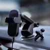 Telefoonhouder Auto - Draadloze Oplader Met Sensor - 15W - Snellader - Met Zuignap en Knijper - Automatisch Open en Dicht - Smartphone Houder Auto