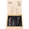 Zakmes Zebrano hout incl. aanzetstaal en etui