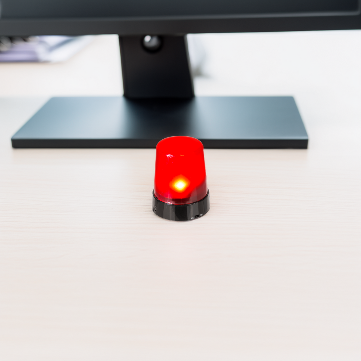 Bureau Alarm met Bewegingssensor - Zwaailamp