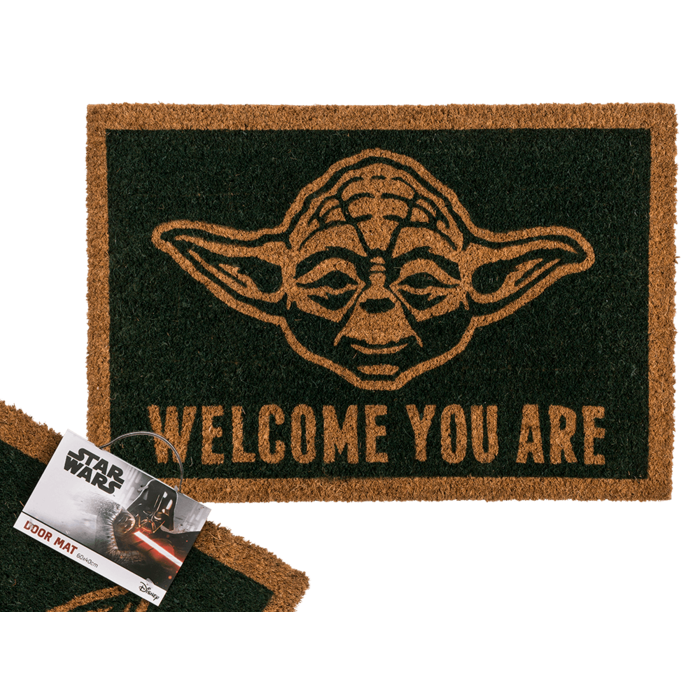 Deurmat Star Wars Yoda 'Welcome you are' Groen 40 x 60 cm Originele Yoda Deurmat Deurmat huis