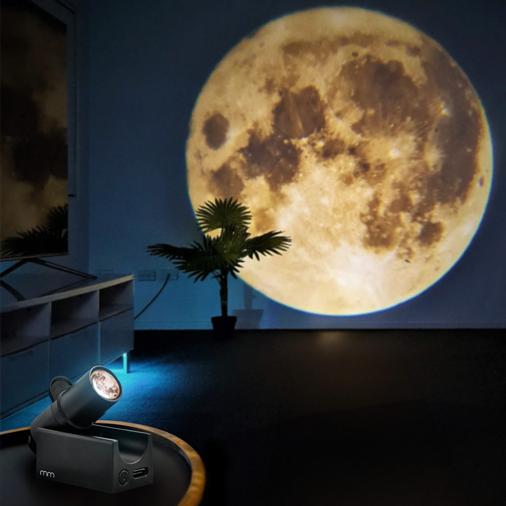 Micro Earth Moon Projector 4,5 x 2,5 x 3 cm Kleine projector Veelzijdige projectielamp Aarde en maan