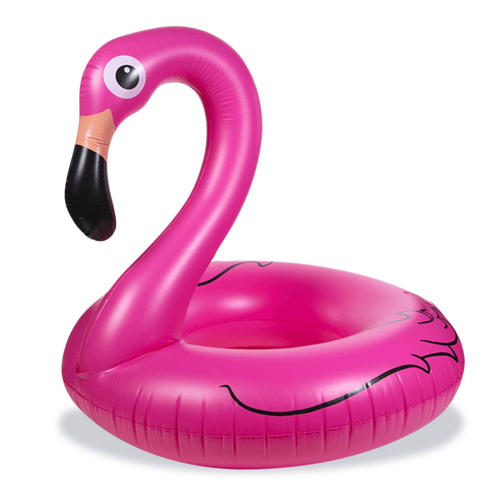 Prachtige flamingo om lekker te dobberen in het zwembad!