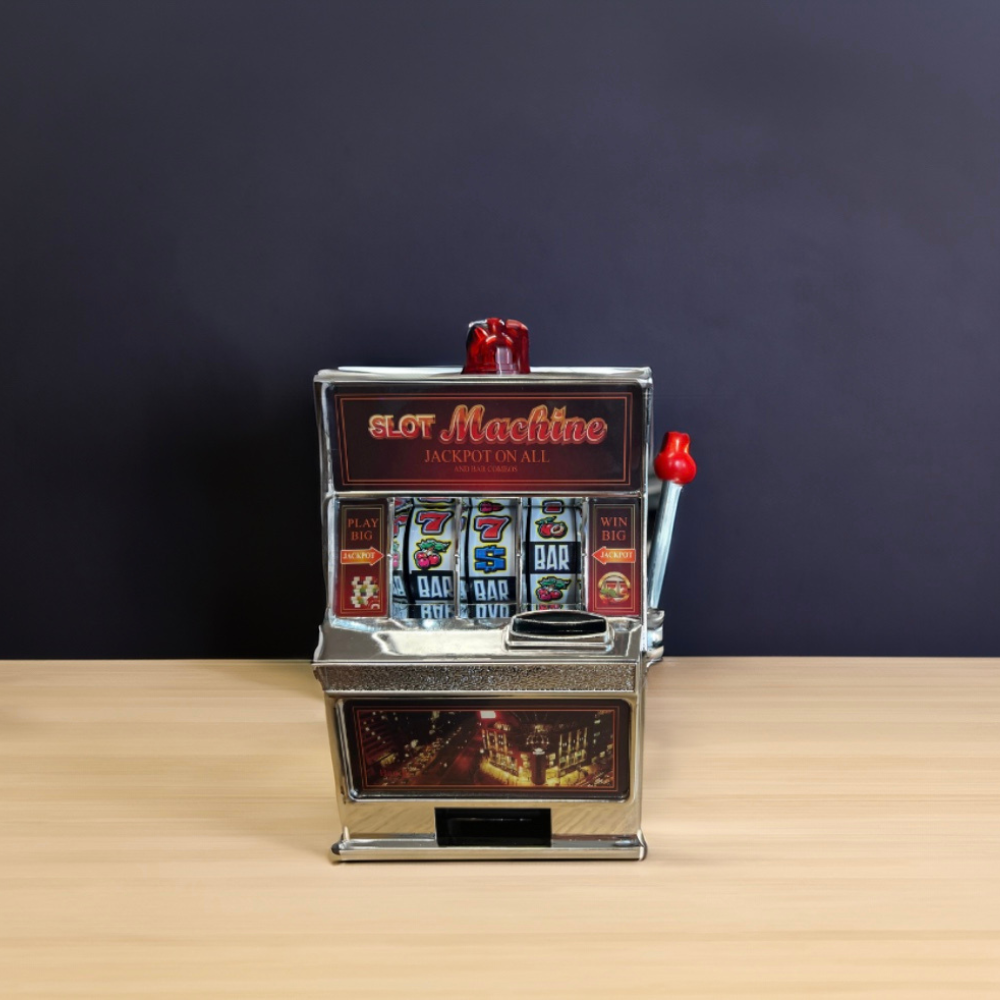 Gokkast Spaarpot 19 x 13,5 cm Met geluid en LED Slotmachine Spaarpot kind Leuke spaarpot