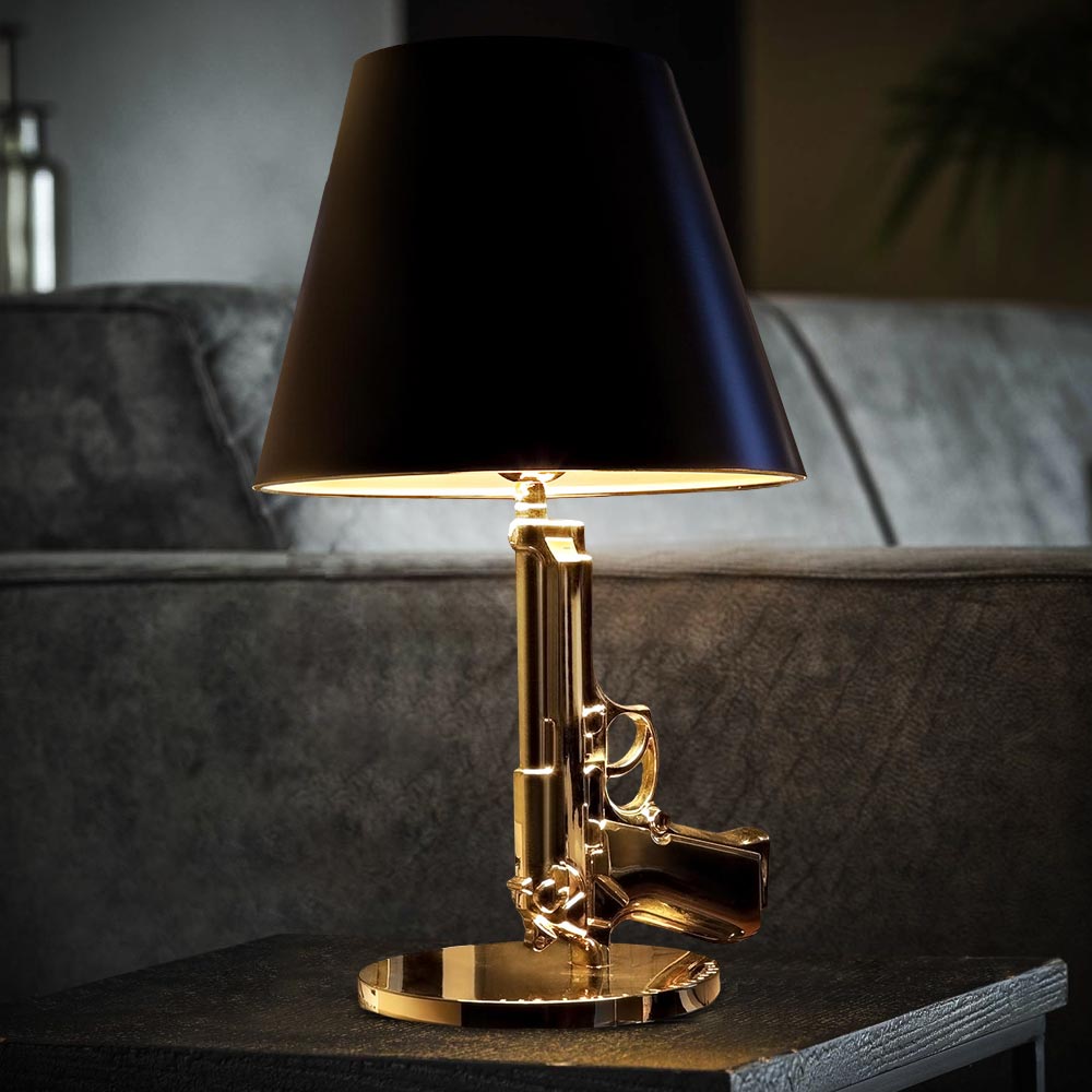 Golden Gun Lamp Replica Beretta Tafellamp 43 x 24 x 43 cm Goud Pistoollamp