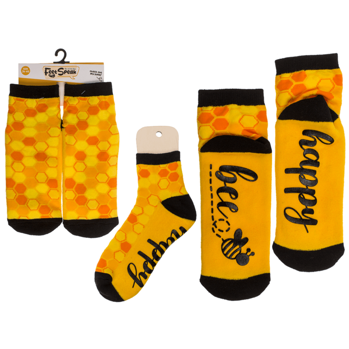 Bee Happy sokken Vrolijk bijendesign Maat 36 40 Geel Zwart Vrolijke sokken Comfortabele en kleurrijke bijensokken voor elke dag