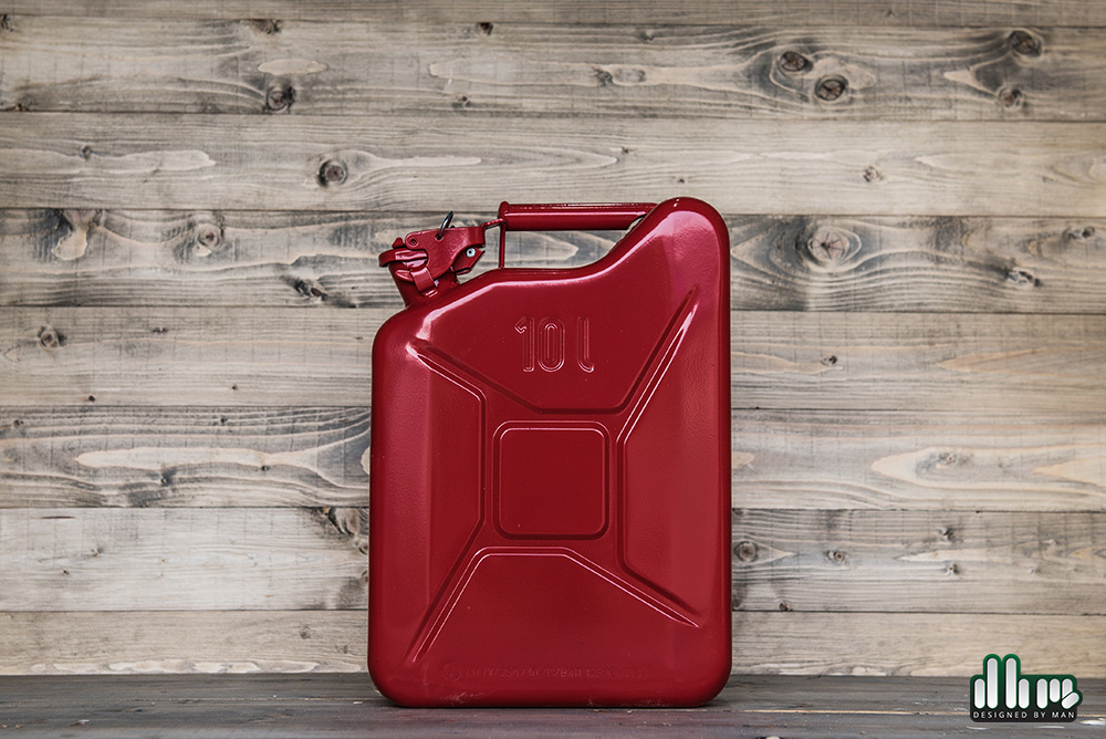 Stalen Jerrycan 10L Rood Duurzaam en Veelzijdig Robuust Perfect voor in de mancave Exclusief drank