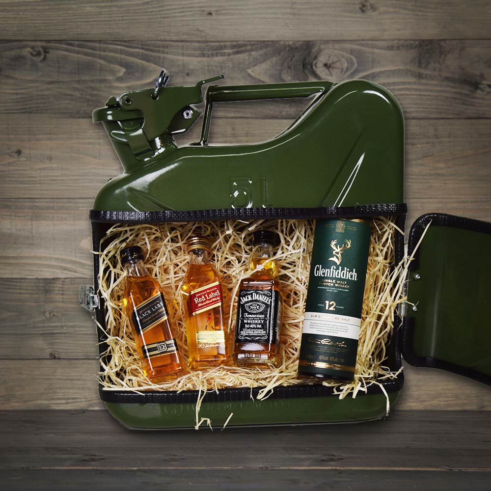Jerrycan 5L pakket groen, rood en zwart