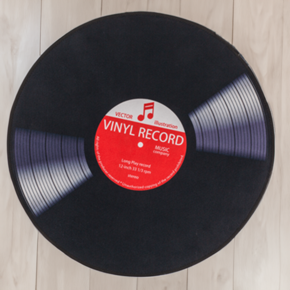 LP plaat mat Retro vloermat Gecoat rubber Retro gadgets LP vinyl platen mat