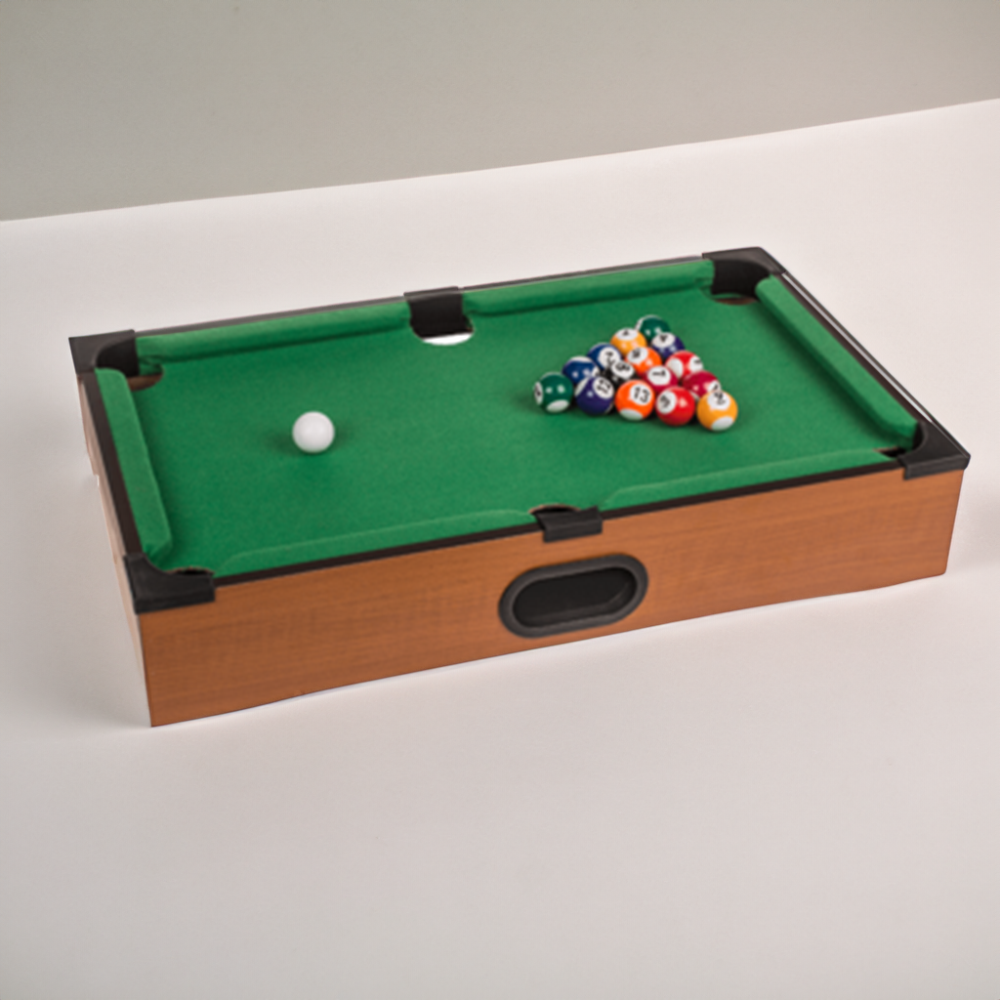 Mini pooltafel Tafelmodel 52 x 31 x 10 cm Pooltafel klein Houten pooltafel