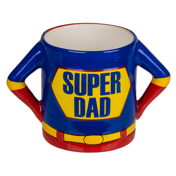 Super Papa Mok 18 x 11 cm Steengoed Ideale Vaderdagcadeau Grootte en Comfort Vaderdag Geschenk