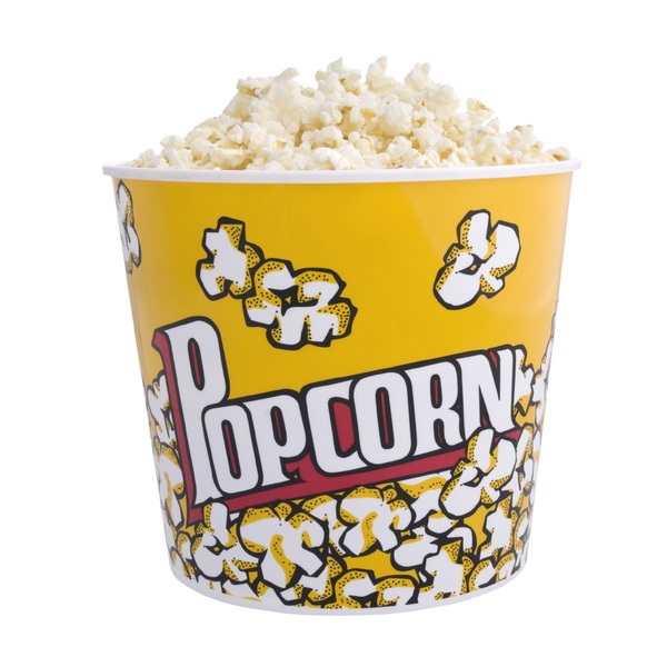 Popcorn Bak Geel Klassiek Filmfan Gadget Met Opdruk Ideaal voor Filmavonden