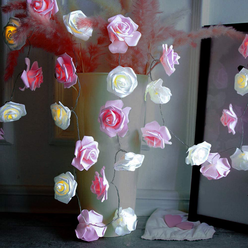 Romance Rose Lights - Realistische schuimrozen - 20 LED-lampjes 