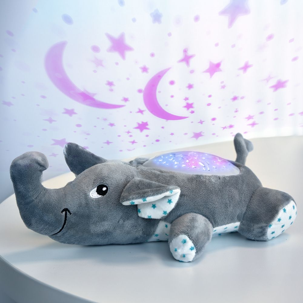 Ster Olifant Projector Rustgevende sterrenhemel met 13 liedjes 30 x 21 x 11 cm Polyester ABS Verlichting Kalmerende Nachtlamp voor baby's