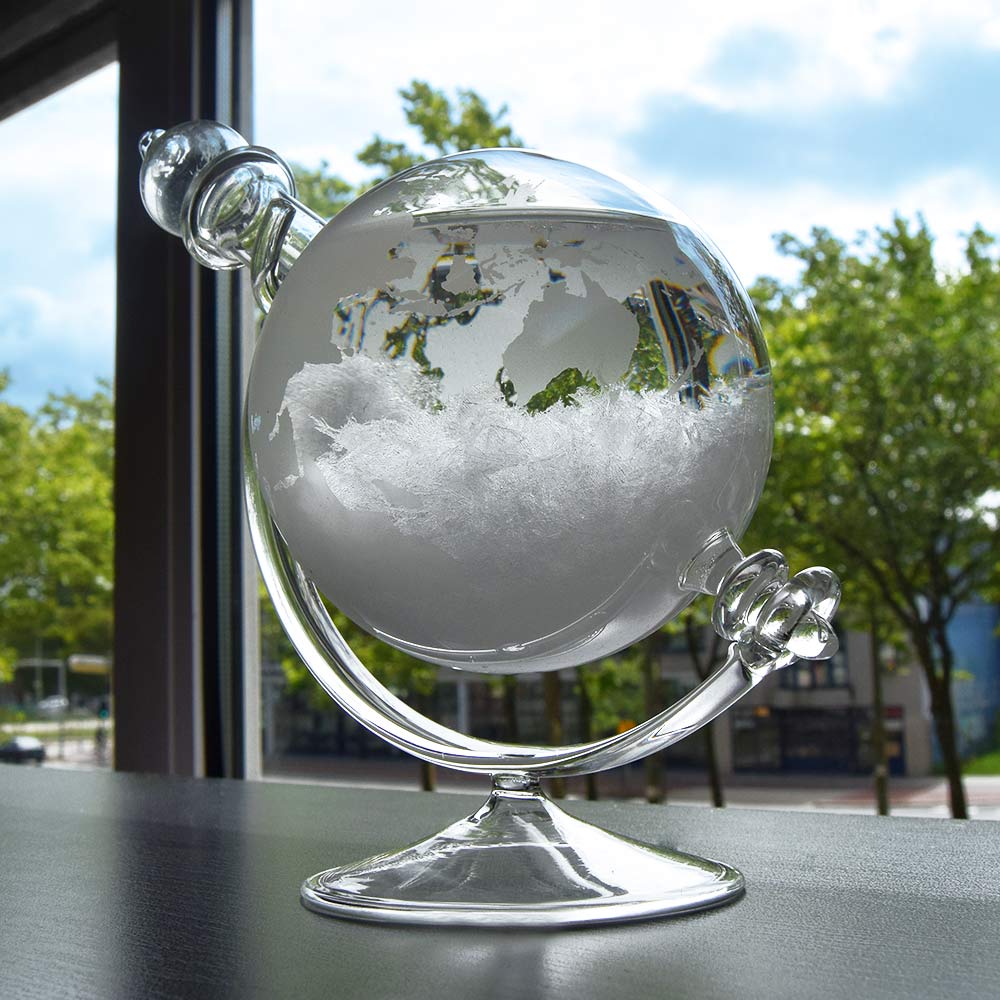 Storm Globe Weervoorspeller Wereldbol ⌀20cm Stijlvol Design Stormglas