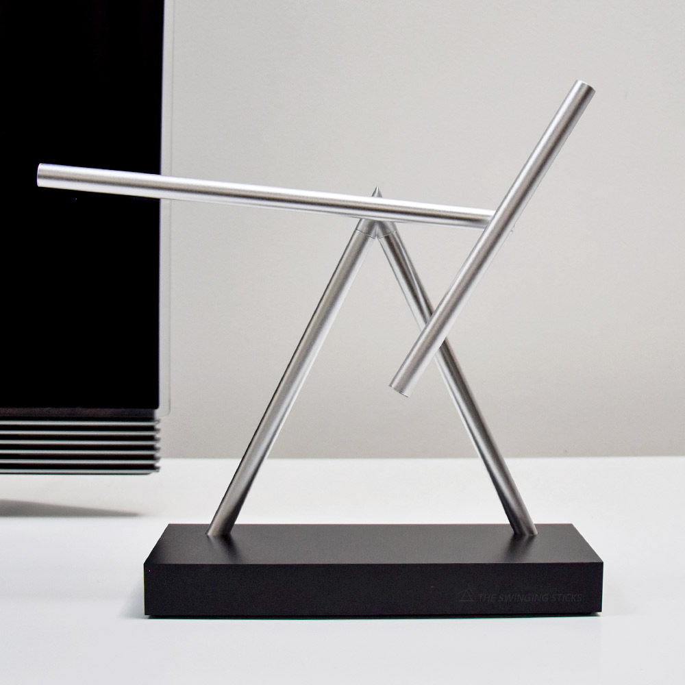 The Swinging Sticks Elegante Decoratie 35 x 8 x 38 cm ABS Aluminium Kinetic Sculptuur Bureau gadgets