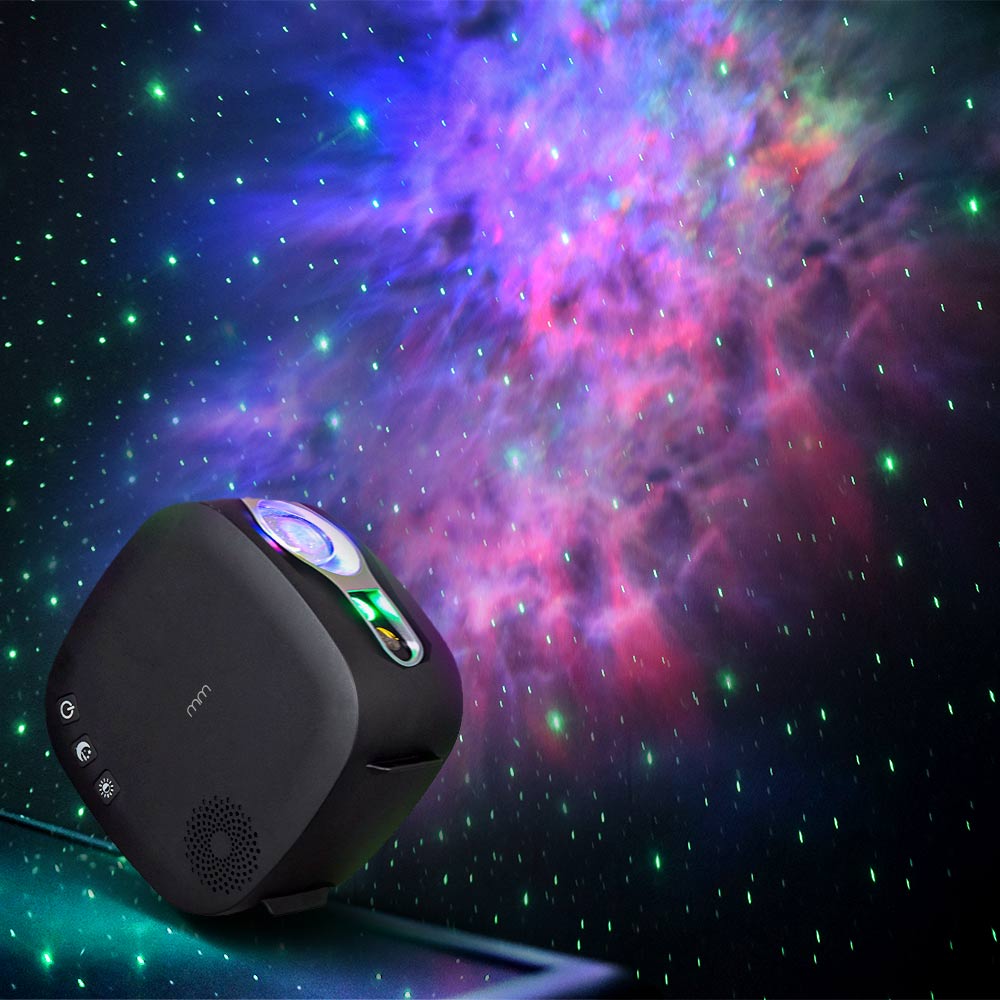 Galaxy Laser Projector Pro 6 Verschillende Kleurwolken 4 Standen Incl. Timerfunctie en Bluetooth Speaker Twilight Laser Stars Sterrenhemel met Lazers