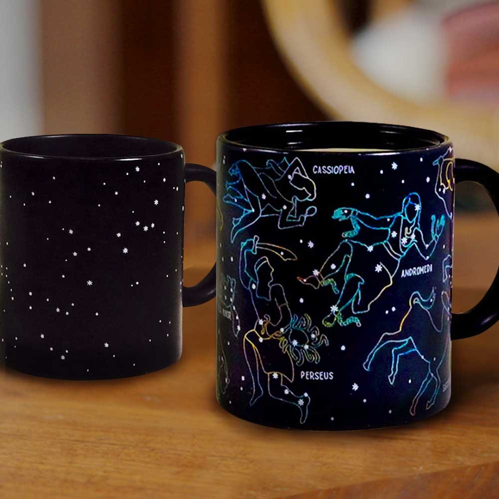 Star Mug Uniek Sterrenhemel Ontwerp 350ml Zwart Koffiemok Perfecte Mok voor Sterrenkijkers