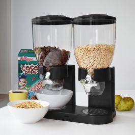 Dagaanbieding - Cornflakes Dispenser - 2 Voorraadpotten van 500gr - Ontbijtgranen Dispenser - Cornflakes Voorraadbus dagelijkse aanbiedingen
