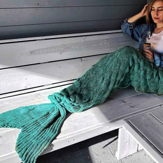Zeemeermin Deken - Mermaid Blanket - 1.95m | MegaGadgets