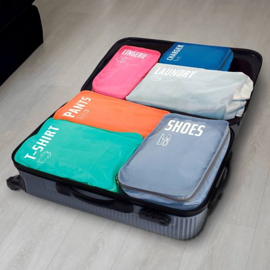 Koffer organizer set – 6 packing cubes | MegaGadgets