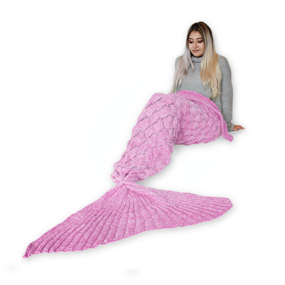 Zeemeermin Deken - Mermaid Blanket - 1.95m - Pink