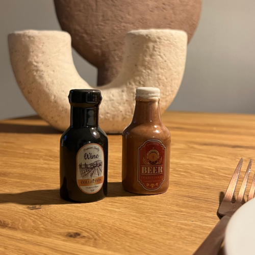 Het Grappige Peper en Zoutstel 'Bier en Wijn' is leuk aan elke tafel!