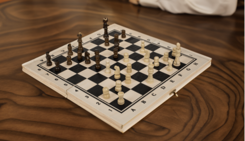 Strategisch spelen met het Schaakbord van Hout!